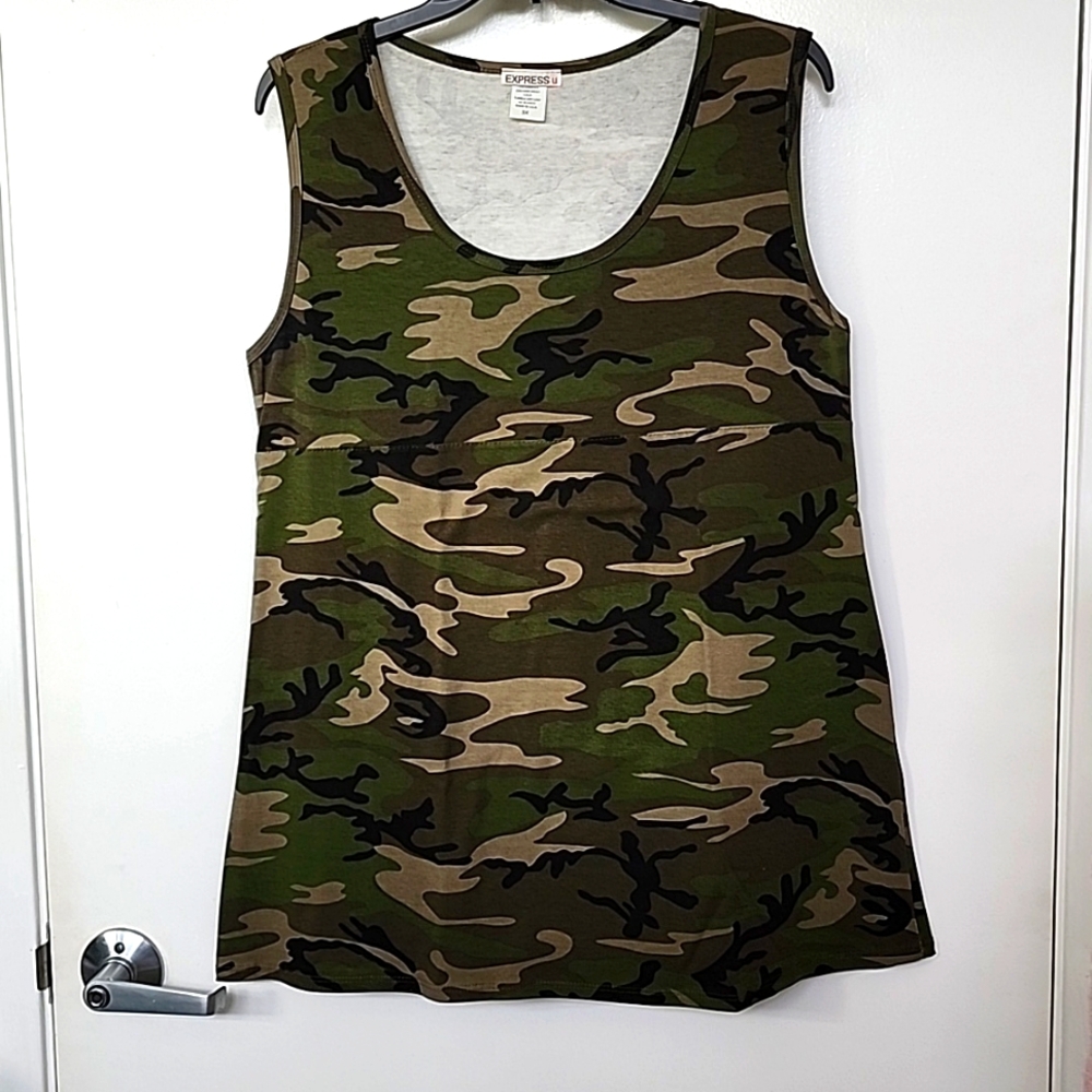 Camouflage Sleeveless Tunic